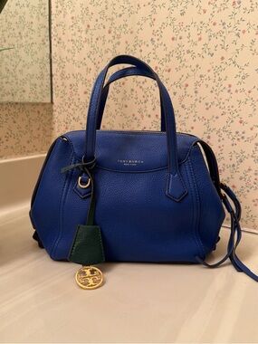 Tory Burch Perry Blue Satchel Bag NWT